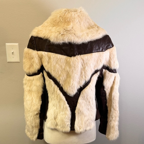HAUTE HIPPIE Rabbit Fur, Lambskin, Silk Jacket - Picture 7 of 9